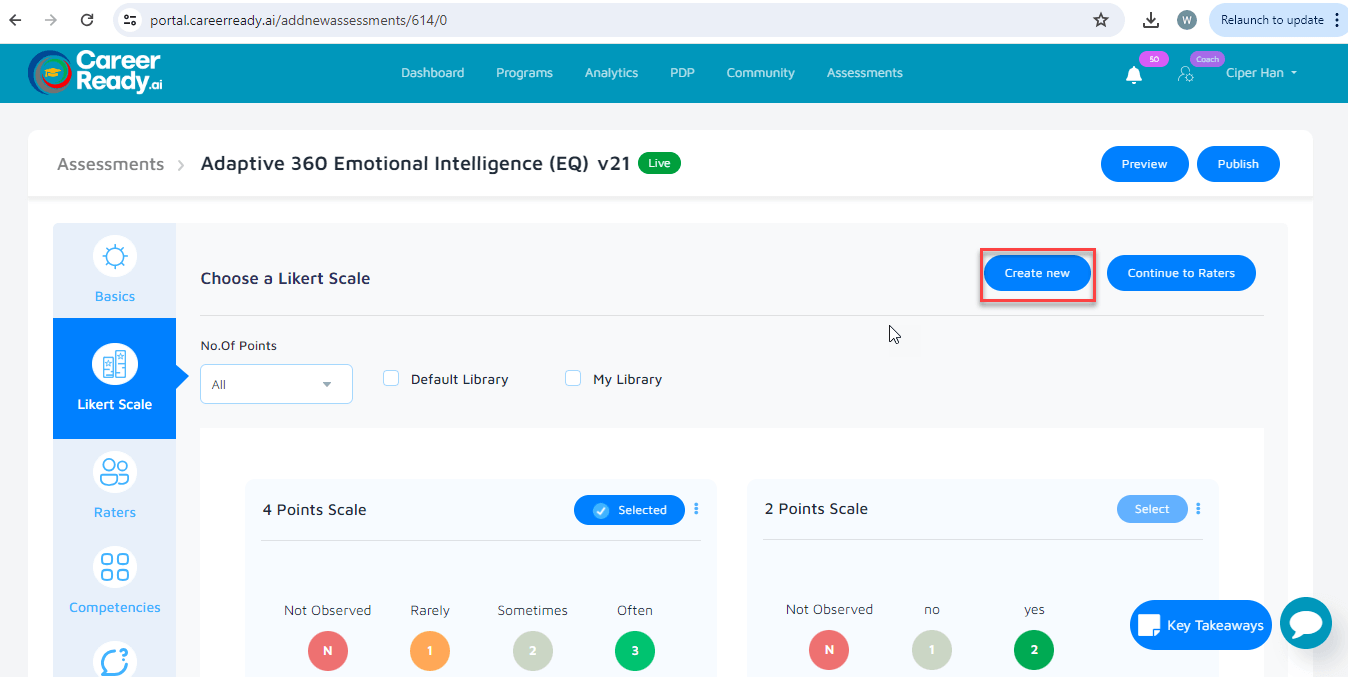 How to create custom assessment as a coach