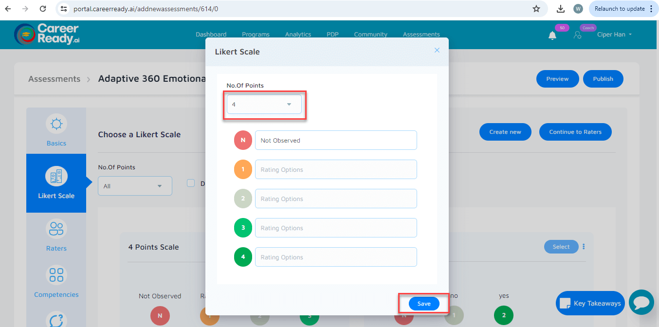 How to create custom assessment as a coach