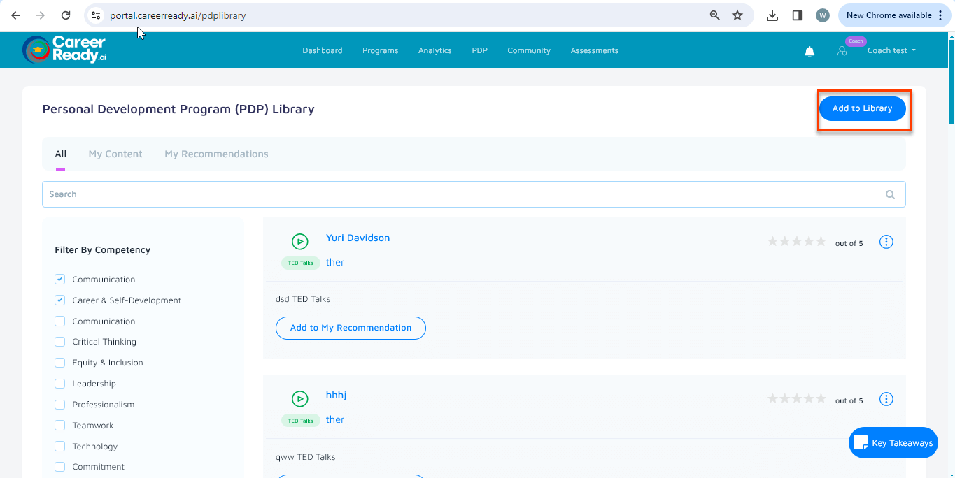 how to add content and access pdp library